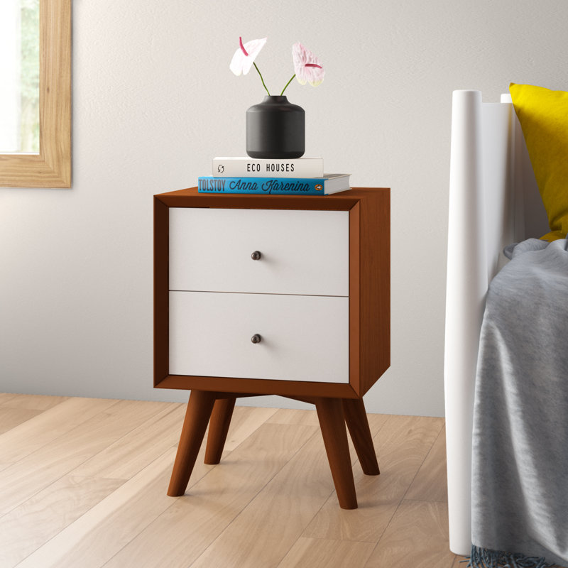AllModern Williams TwoTone 2 Drawer Nightstand & Reviews Wayfair
